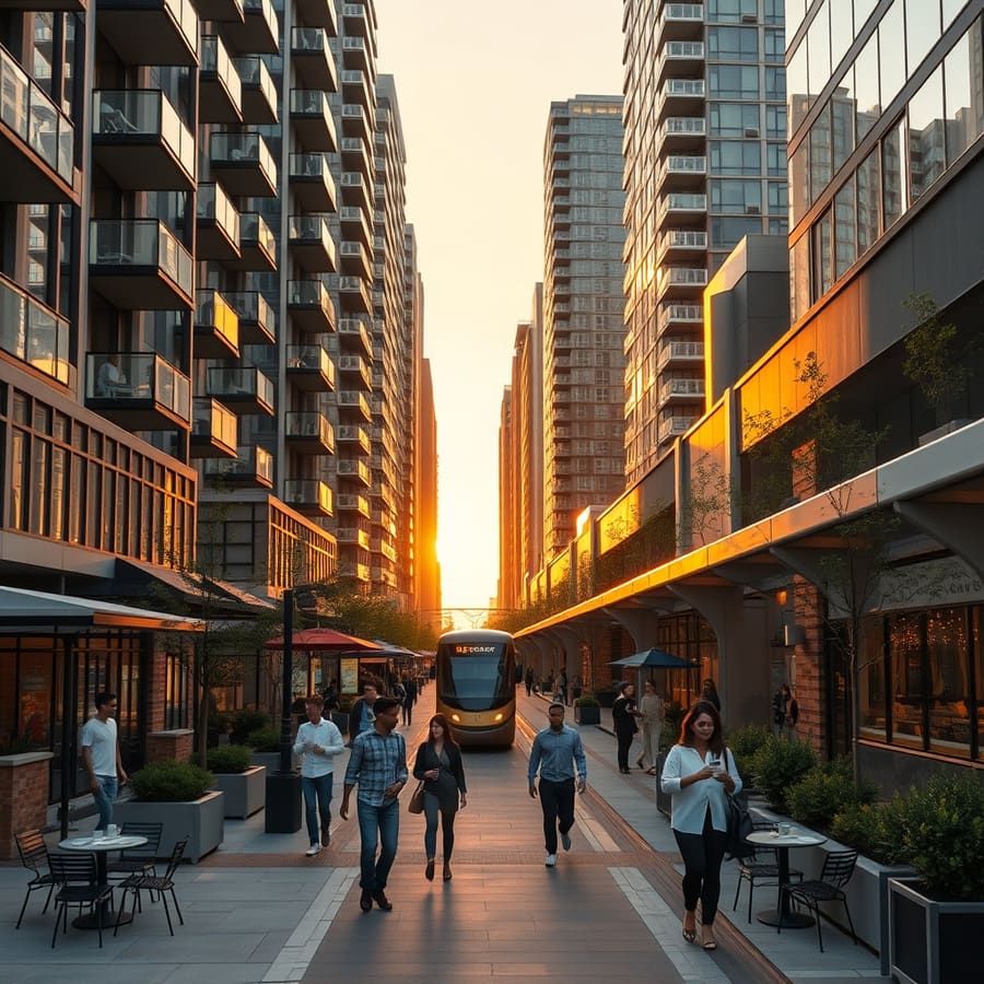 A representative view evoking Arlington (Rosslyn–Ballston Corridor)